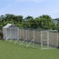 vidaXL Outdoor-Hundezwinger mit Dach Silbern 2x14x2,5 m Stahl Verzinkt vidaXL Outdoor-Hundezwinger mit Dach Silbern 2x14x2,5 m Stahl Verzinkt