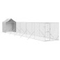 vidaXL Outdoor-Hundezwinger mit Dach Silbern 2x14x2,5 m Stahl Verzinkt vidaXL Outdoor-Hundezwinger mit Dach Silbern 2x14x2,5 m Stahl Verzinkt