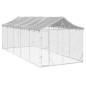 vidaXL Outdoor-Hundezwinger mit Dach Silbern 3x7,5x2,5m Stahl Verzinkt vidaXL Outdoor-Hundezwinger mit Dach Silbern 3x7,5x2,5m Stahl Verzinkt