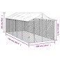 vidaXL Outdoor-Hundezwinger mit Dach Silbern 3x7,5x2,5m Stahl Verzinkt vidaXL Outdoor-Hundezwinger mit Dach Silbern 3x7,5x2,5m Stahl Verzinkt