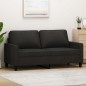vidaXL 2-Sitzer-Sofa Schwarz 140 cm Stoff vidaXL 2-Sitzer-Sofa Schwarz 140 cm Stoff