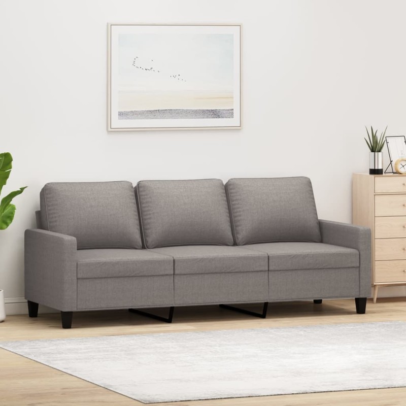 vidaXL 3-Sitzer-Sofa Taupe 180 cm Stoff vidaXL 3-Sitzer-Sofa Taupe 180 cm Stoff
