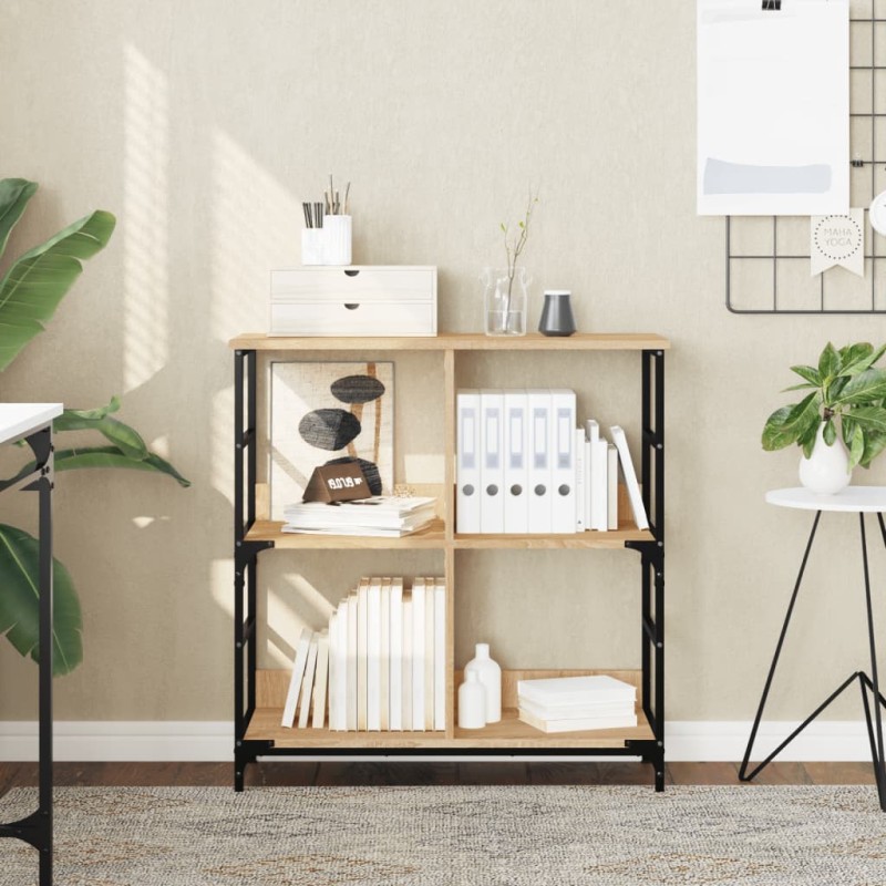 vidaXL Bücherregal Sonoma-Eiche 78,5x33x82 cm Holzwerkstoff vidaXL Bücherregal Sonoma-Eiche 78,5x33x82 cm Holzwerkstoff