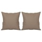Zierkissen 2 Stk. Taupe 40x40 cm Mikrofasergewebe Zierkissen 2 Stk. Taupe 40x40 cm Mikrofasergewebe