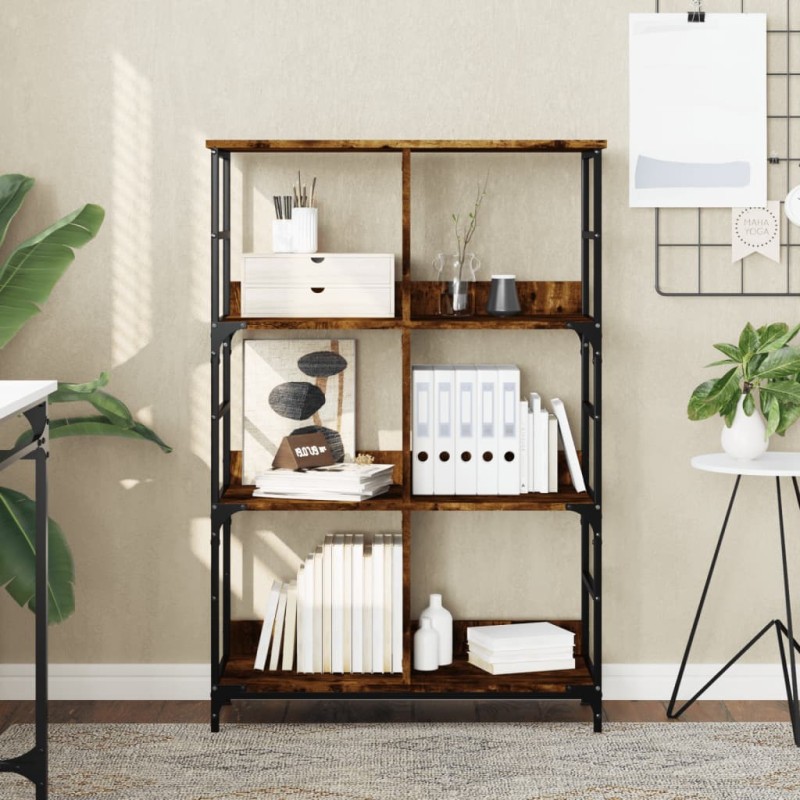 vidaXL Bücherregal Räuchereiche 78,5x33x117,5 cm Holzwerkstoff vidaXL Bücherregal Räuchereiche 78,5x33x117,5 cm Holzwerkstoff