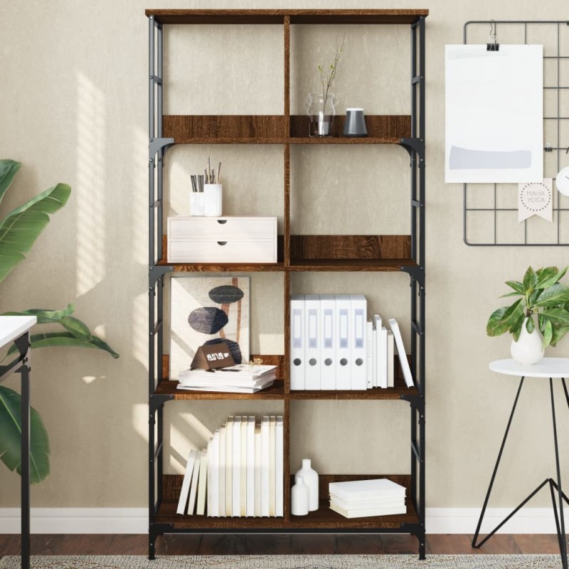 vidaXL Bücherregal Braun Eichen-Optik 78,5x33x153 cm Holzwerkstoff vidaXL Bücherregal Braun Eichen-Optik 78,5x33x153 cm Holzwerkstoff
