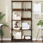 vidaXL Bücherregal Braun Eichen-Optik 78,5x33x153 cm Holzwerkstoff vidaXL Bücherregal Braun Eichen-Optik 78,5x33x153 cm Holzwerkstoff