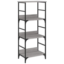 vidaXL Bücherregal Grau Sonoma 50x33x117,5 cm Holzwerkstoff