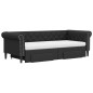 vidaXL Tagesbett Ausziehbar mit Schubladen Schwarz 90x200cm Kunstleder vidaXL Tagesbett Ausziehbar mit Schubladen Schwarz 90x200cm Kunstleder