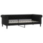 vidaXL Tagesbett Ausziehbar mit Schubladen Schwarz 90x200cm Kunstleder vidaXL Tagesbett Ausziehbar mit Schubladen Schwarz 90x200cm Kunstleder