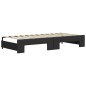 vidaXL Tagesbett Ausziehbar mit Schubladen Schwarz 90x200cm Kunstleder vidaXL Tagesbett Ausziehbar mit Schubladen Schwarz 90x200cm Kunstleder