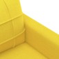 vidaXL 3-tlg. Sofagarnitur mit Kissen Hellgelb Stoff vidaXL 3-tlg. Sofagarnitur mit Kissen Hellgelb Stoff