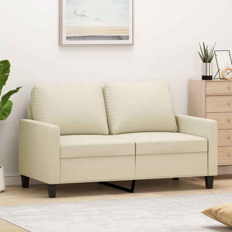 vidaXL 2-Sitzer-Sofa Creme 120 cm Kunstleder vidaXL 2-Sitzer-Sofa Creme 120 cm Kunstleder