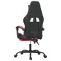 Gaming-Stuhl mit Fußstütze Drehbar Schwarz & Rot Kunstleder Gaming-Stuhl mit Fußstütze Drehbar Schwarz & Rot Kunstleder