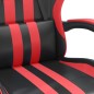 Gaming-Stuhl mit Fußstütze Drehbar Schwarz & Rot Kunstleder Gaming-Stuhl mit Fußstütze Drehbar Schwarz & Rot Kunstleder