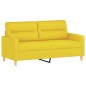 vidaXL 2-Sitzer-Sofa Hellgelb 140 cm Stoff vidaXL 2-Sitzer-Sofa Hellgelb 140 cm Stoff