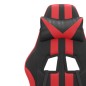 Gaming-Stuhl mit Fußstütze Drehbar Schwarz & Rot Kunstleder Gaming-Stuhl mit Fußstütze Drehbar Schwarz & Rot Kunstleder