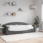 vidaXL Tagesbett mit Matratze Dunkelgrau 80x200 cm Stoff vidaXL Tagesbett mit Matratze Dunkelgrau 80x200 cm Stoff