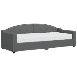 vidaXL Tagesbett mit Matratze Dunkelgrau 80x200 cm Stoff