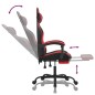 Gaming-Stuhl mit Fußstütze Drehbar Schwarz & Rot Kunstleder Gaming-Stuhl mit Fußstütze Drehbar Schwarz & Rot Kunstleder