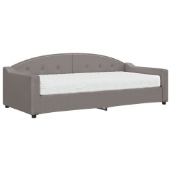 vidaXL Tagesbett mit Matratze Taupe 90x200 cm Stoff