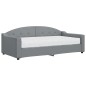 vidaXL Tagesbett mit Matratze Hellgrau 90x190 cm Stoff