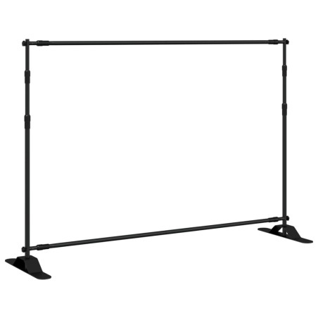 vidaXL Hintergrundstativ Schwarz 305x243 cm Stahl