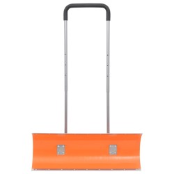 vidaXL Schneeschieber mit Teleskopgriff Orange 96 cm Stahl