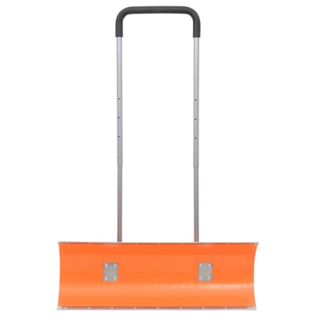vidaXL Schneeschieber mit Teleskopgriff Orange 96 cm Stahl