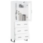 Highboard Weiß 69,5x34x180 cm Holzwerkstoff Highboard Weiß 69,5x34x180 cm Holzwerkstoff