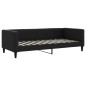 vidaXL Tagesbett Ausziehbar mit Schubladen Schwarz 90x200 cm Stoff vidaXL Tagesbett Ausziehbar mit Schubladen Schwarz 90x200 cm Stoff