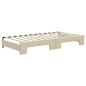 vidaXL Tagesbett Ausziehbar mit Schubladen Creme 100x200 cm Stoff vidaXL Tagesbett Ausziehbar mit Schubladen Creme 100x200 cm Stoff