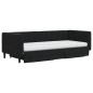 vidaXL Tagesbett Ausziehbar mit Schubladen Schwarz 90x200 cm Samt vidaXL Tagesbett Ausziehbar mit Schubladen Schwarz 90x200 cm Samt