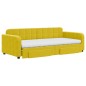 vidaXL Tagesbett Ausziehbar mit Schubladen Gelb 90x200 cm Samt vidaXL Tagesbett Ausziehbar mit Schubladen Gelb 90x200 cm Samt