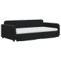 vidaXL Tagesbett Ausziehbar mit Schubladen Schwarz 100x200 cm Samt vidaXL Tagesbett Ausziehbar mit Schubladen Schwarz 100x200 cm Samt