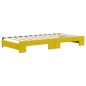 vidaXL Tagesbett Ausziehbar mit Matratzen Gelb 100x200 cm Samt vidaXL Tagesbett Ausziehbar mit Matratzen Gelb 100x200 cm Samt