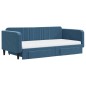 vidaXL Tagesbett Ausziehbar mit Schubladen Blau 100x200 cm Samt vidaXL Tagesbett Ausziehbar mit Schubladen Blau 100x200 cm Samt
