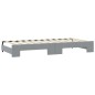 vidaXL Tagesbett Ausziehbar mit Schubladen Hellgrau 100x200 cm Stoff vidaXL Tagesbett Ausziehbar mit Schubladen Hellgrau 100x200 cm Stoff