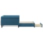 vidaXL Tagesbett Ausziehbar mit Schubladen Blau 100x200 cm Samt vidaXL Tagesbett Ausziehbar mit Schubladen Blau 100x200 cm Samt