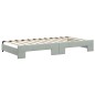 vidaXL Tagesbett Ausziehbar mit Schubladen Hellgrau 100x200 cm Samt vidaXL Tagesbett Ausziehbar mit Schubladen Hellgrau 100x200 cm Samt