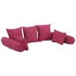 7-tlg. Dekokissen-Set Rosa Stoff 7-tlg. Dekokissen-Set Rosa Stoff