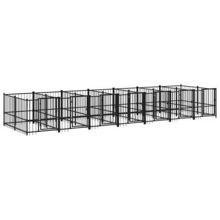 vidaXL Outdoor-Hundezwinger Stahl 13,14 m²