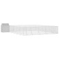 vidaXL Outdoor-Hundezwinger mit Dach Silbern 12x12x2,5m Stahl Verzinkt