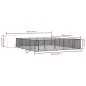 vidaXL Outdoor-Hundezwinger mit Dach Silbern 12x12x2,5m Stahl Verzinkt