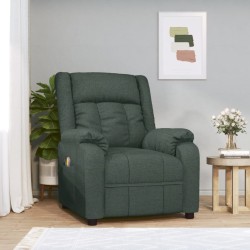 Massagesessel Dunkelgrün Stoff