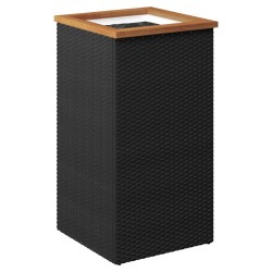 vidaXL Pflanzkübel Schwarz 40x40x80 cm Poly Rattan