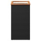 vidaXL Pflanzkübel Schwarz 40x40x80 cm Poly Rattan vidaXL Pflanzkübel Schwarz 40x40x80 cm Poly Rattan