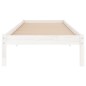 vidaXL Massivholzbett Weiß 90x190 cm vidaXL Massivholzbett Weiß 90x190 cm