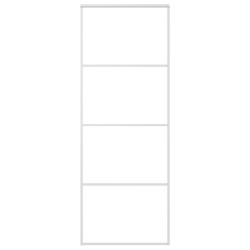 vidaXL Schiebetür ESG-Glas und Aluminium 76x205 cm Weiß