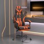 vidaXL Gaming-Stuhl mit Fußstütze Drehbar Schwarz & Orange Kunstleder vidaXL Gaming-Stuhl mit Fußstütze Drehbar Schwarz & Orange Kunstleder